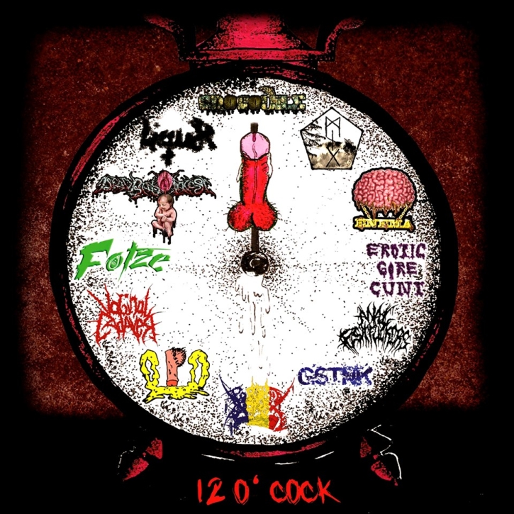 V/A: 12 O'COCK - split CD - w. CEREBRAL ENEMA, PORNTHEGORE, VAGINAL CADAVER, ANAL FISTFUCKERS, ORAL PISS OLYMPICS...