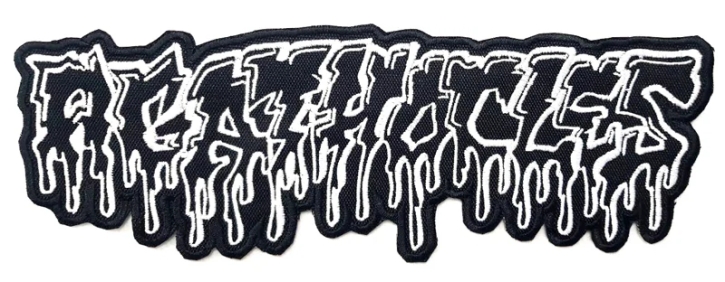 AGATHOCLES - embroidered Big WHITE Logo Patch - 27 x 9.2 cm (10.63'' × 3.62'') (by SMG)