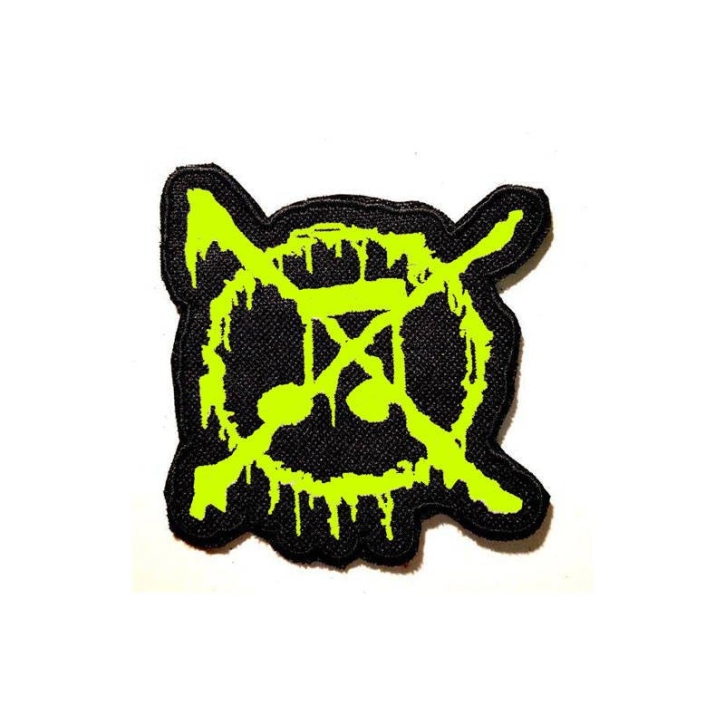 ANTI-MUSIC - Shaped PATCH (NEON YELLOW) (by SMG)