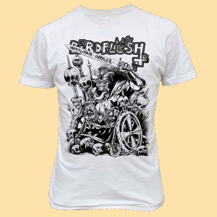 BIRDFLESH - Wheelchair Impaler - white T-Shirt