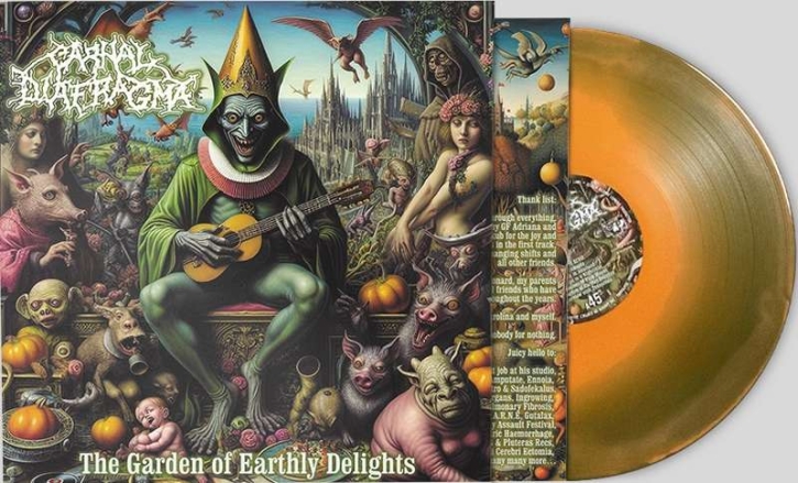 CARNAL DIAFRAGMA - 12'' LP - The Garden of Earthly Delights (Green Splatter Vinyl)