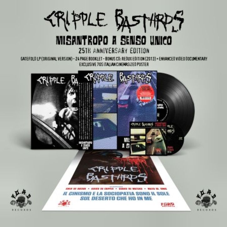 CRIPPLE BASTARDS - 12'' LP + CD - Misantropo a senso unico - 25y ed. (black Vinyl)