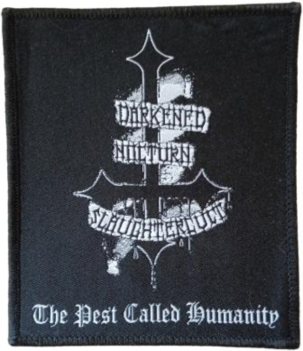 DARKENED NOCTURN SLAUGHTERCULT - Pest Called Humanity  - woven Logo Patch