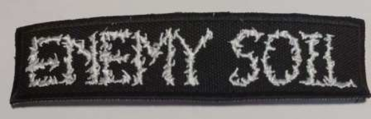 ENEMY SOIL - embroidered white logo Patch (by SMG)