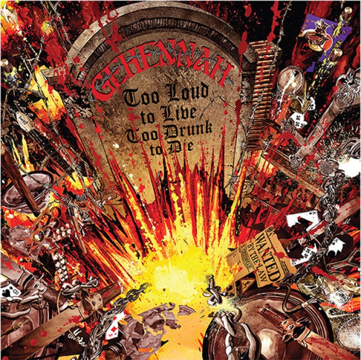 GEHENNAH - Gatefold 12'' LP - Too Loud To Live, Too Drunk To DieT (Yellow Black Marbled Vinyl)