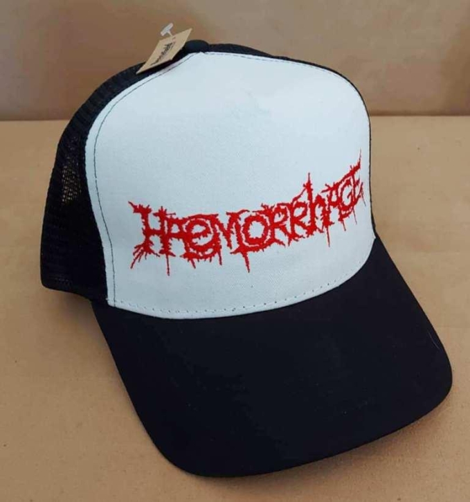 HAEMORRHAGE - gsticktes rotes  Logo - WHITE Trucker Hat