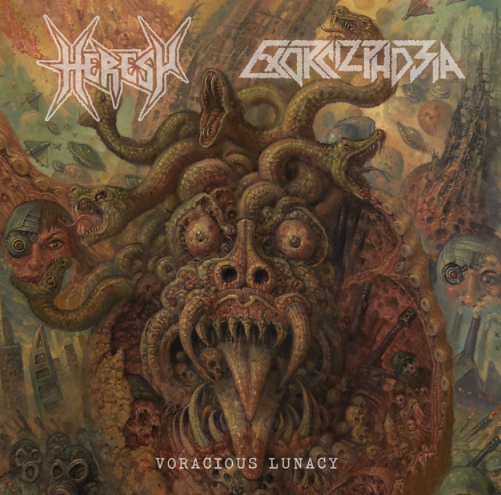 HERESY / EXORCIZPHOBIA - 12'' LP - Voracious Lunacy