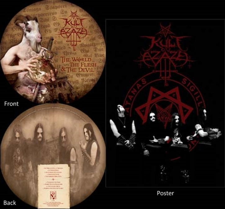 KULT OV AZAZEL -12" Picture LP- The World, The Flesh & The Devil