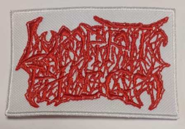 LYMPHATIC PHLEGM - embroidered red logo on white Patch (by SMG)