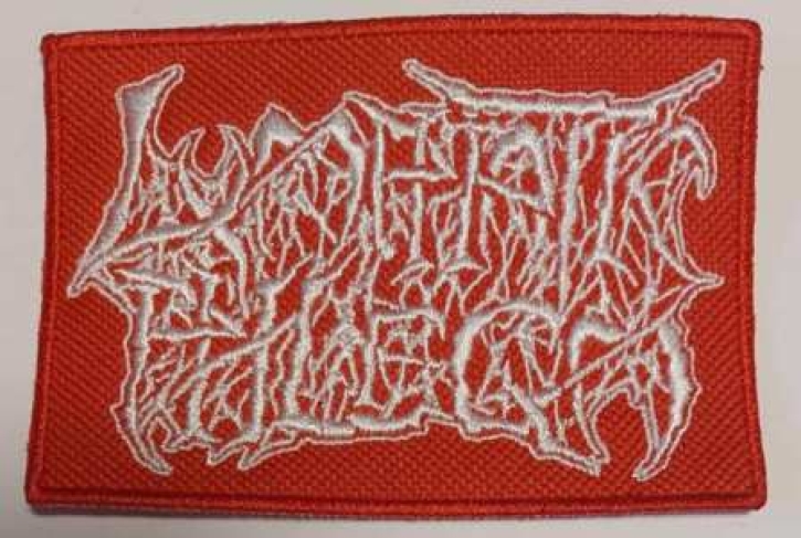 LYMPHATIC PHLEGM - embroidered white logo on red Patch (by SMG)