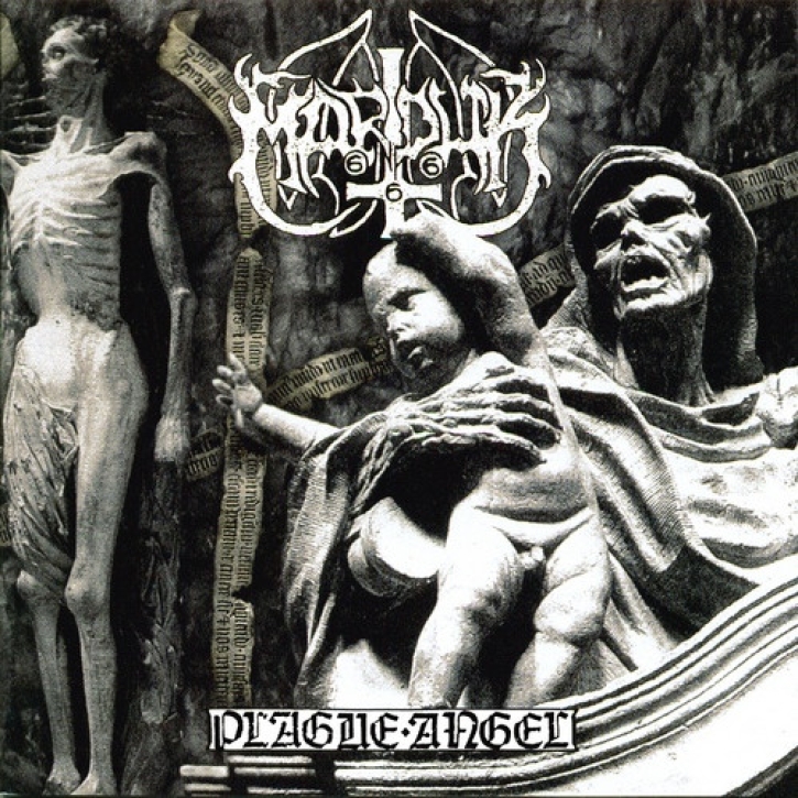 MARDUK - Gatefold 12'' LP - Plague Angel (White Black Marbled Vinyl)