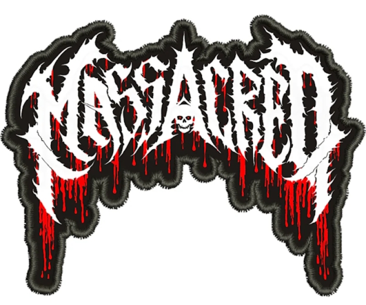MASSACRED - cut-out RED Logo embroidered Patch (by SMG)