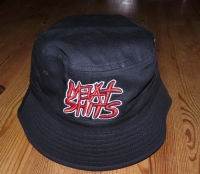 MEAT SHITS - Reversible Bucket Hat - Black/Light Grey - SIZE S/M