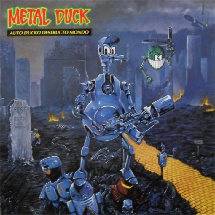 METAL DUCK - 12'' LP - Auto Ducko Destructo Mondo (2012 UK re-issue, yellow Vinyl)