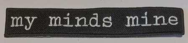 MY MINDS MINE - Embroidered white logo Patch  (by SMG)