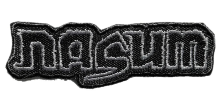 NASUM - grey cut-out Logo embroidered patch (by SMG)