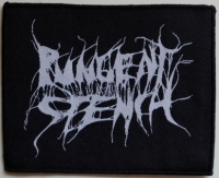 PUNGENT STENCH - White-Logo on Black - woven Patch