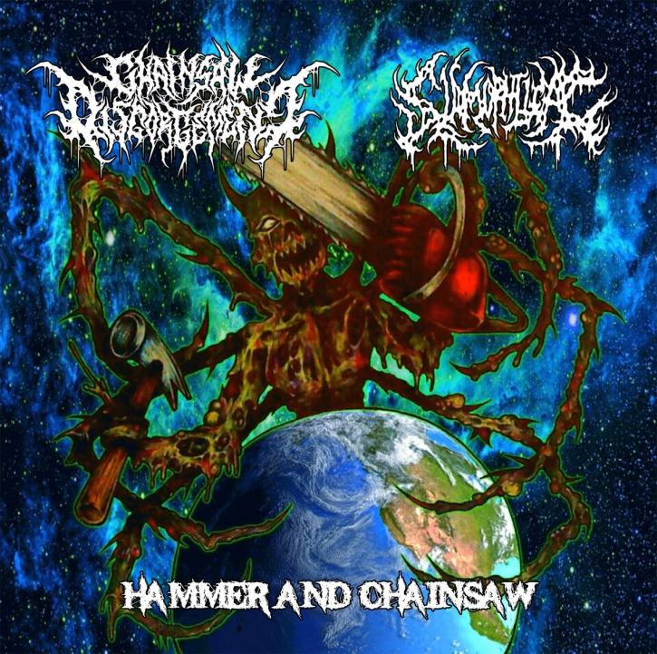SLAMOPHILIAC / CHAINSAW DISGORGEMENT - split CD - Hammer and Chainsaw