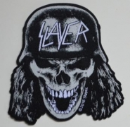 SLAYER - Wehrmacht Skull Cut Out - woven Patch