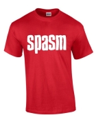 SPASM - white Logo - red T-Shirt Größe XL