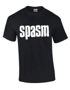 SPASM - white Logo - black T-Shirt Größe M