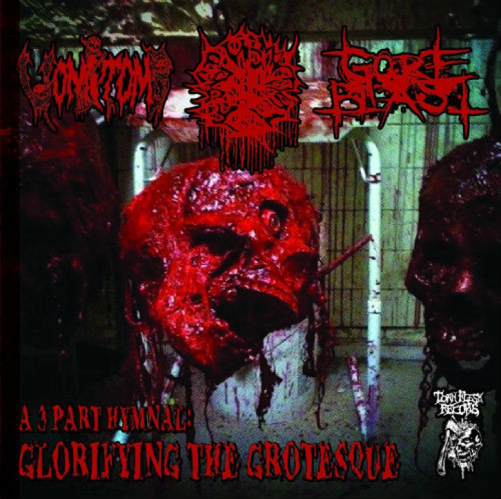 VOMITOMB / GORE BLAST / BLASHEMATION - 3 way split CD -  A 3 Part Hymnal Glorifying The Grotesque
