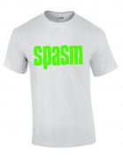 SPASM - green Logo - white T-Shirt size XL