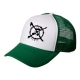 ANTI-MUSIC - gesticktes Logo TRUCKER HAT (GREEN/WHITE)