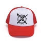ANTI-MUSIC - gesticktes Logo TRUCKER HAT (RED/WHITE)