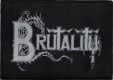 BRUTALITY - Logo - Gewebter Aufnäher