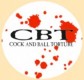 CBT / COCK AND BALL TORTURE - Blood Logo - Button/Badge/Pin (57)
